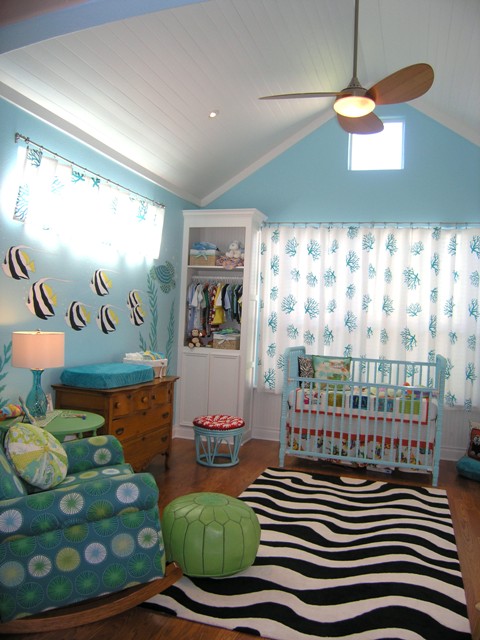 beach nursery mural