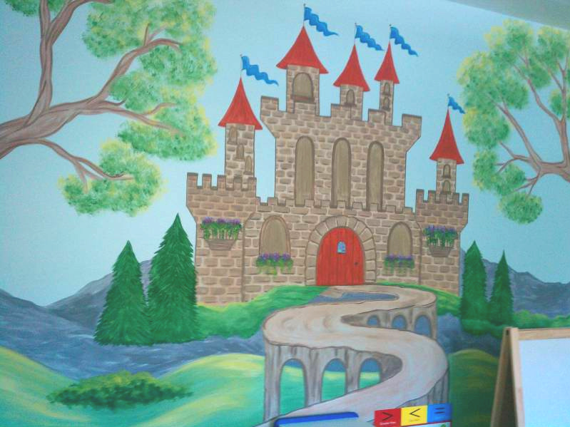 boy castle mural