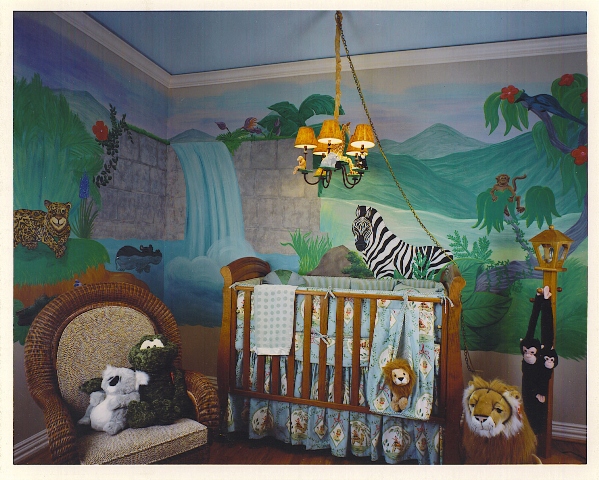 Jungle Murals JUNGLE Nursery Print Art Jungle Room Nursery Murals 